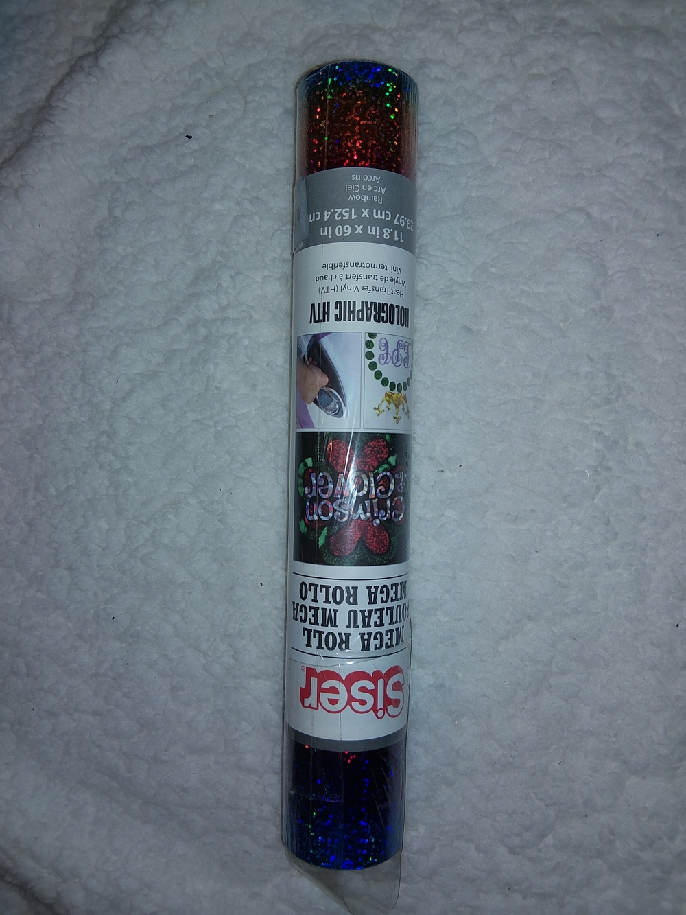 Holographic Heat Transfer Vinyl Roll - Red and Blue